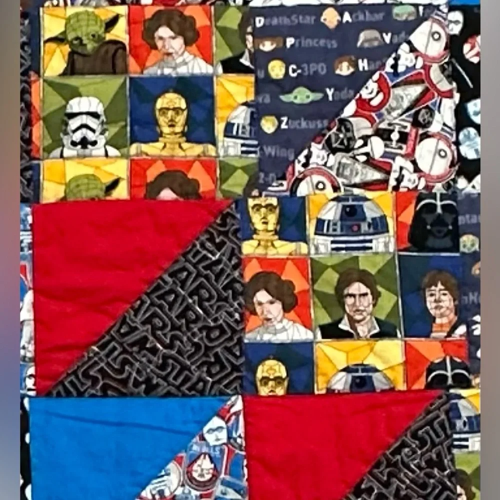 STAR WARS quilt reversible patterns size 45 x 36